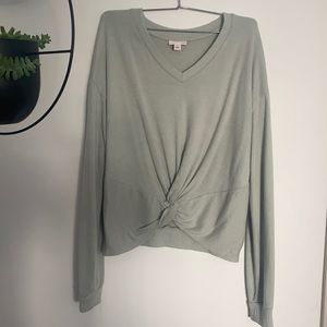 Light green long sleeve top